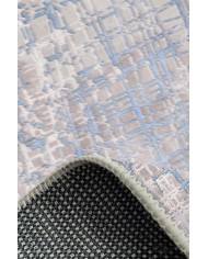 Huner Modern Kadife Eko Desenli Pamuk Tabanlı Yıkanabilen Kaydırmaz Antibakteriyel Salon Halısı