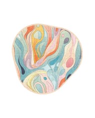 Relaf Şönil Yıkanabilir Kaymaz Pamuk Tabanlı Antibakteriyel Asimetrik Halı