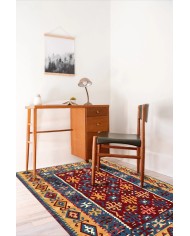 Caleb Modern Kadife Vintage Desenli Pamuk Tabanlı Yıkanabilen Kaydırmaz Antibakteriyel Salon Halısı