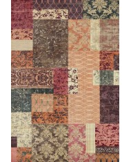 Banaf Patchwork Kadife Modern Pamuk Tabanlı Yıkanabilen Kaydırmaz Antibakteriyel Salon Halısı