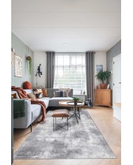 Kali Modern Kadife Eko Desenli Pamuk Tabanlı Yıkanabilen Kaydırmaz Antibakteriyel Salon Halısı