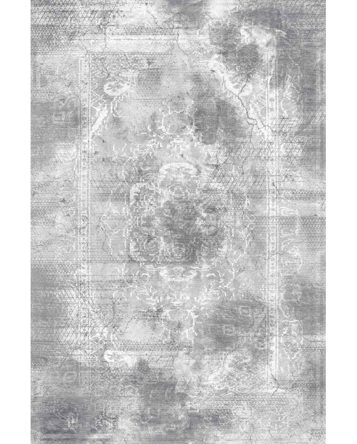 Kali Modern Kadife Eko Desenli Pamuk Tabanlı Yıkanabilen Kaydırmaz Antibakteriyel Salon Halısı