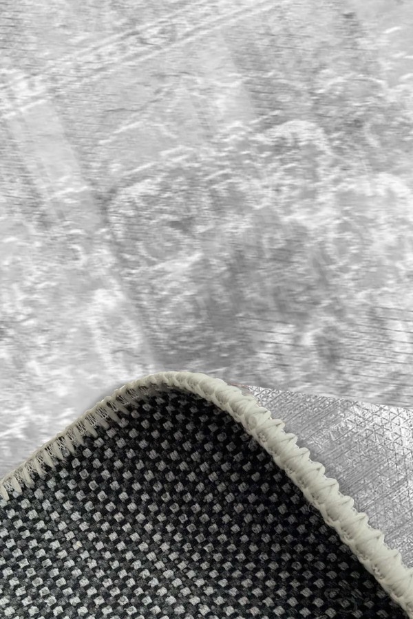 Kali Modern Kadife Eko Desenli Pamuk Tabanlı Yıkanabilen Kaydırmaz Antibakteriyel Salon Halısı