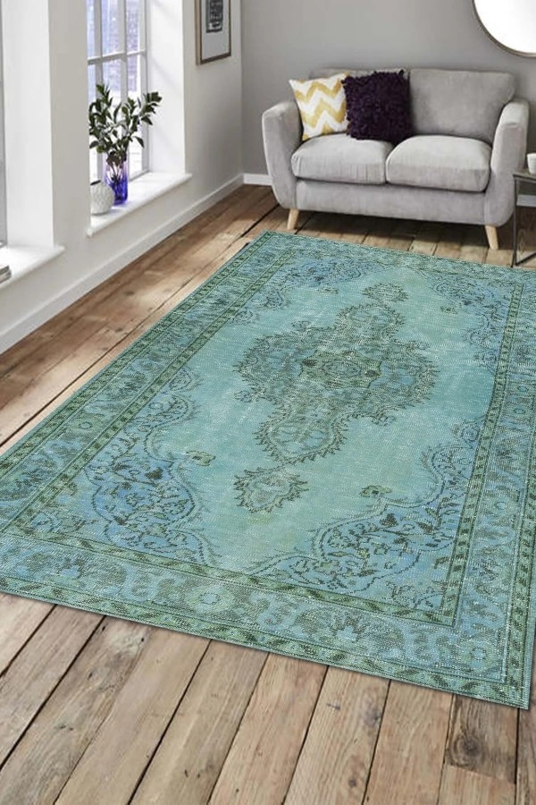 Jeff Modern Kadife Eko Desenli Pamuk Tabanlı Yıkanabilen Kaydırmaz Antibakteriyel Salon Halısı