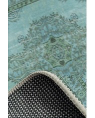 Jeff Modern Kadife Eko Desenli Pamuk Tabanlı Yıkanabilen Kaydırmaz Antibakteriyel Salon Halısı