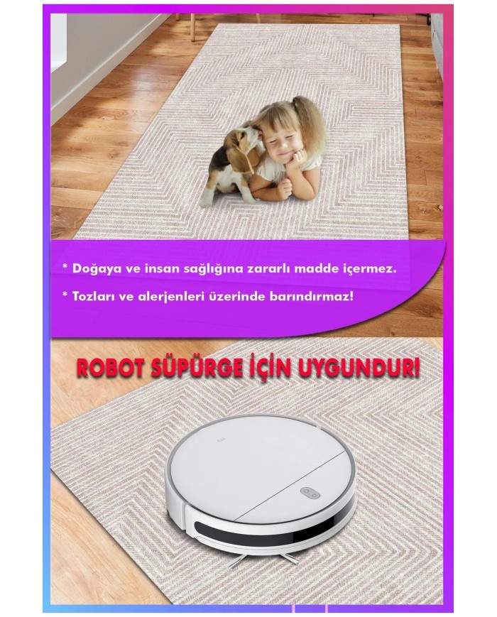 Tegan Modern Kadife  Dekoratif Pamuk Taban Kaymaz Yıkanabilen Antibakteriyel Salon Halısı