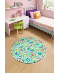 Alava Kadife Antibakteriyel Yıkanabilir Kaymaz Pamuk Tabanlı Çocuk Halısı