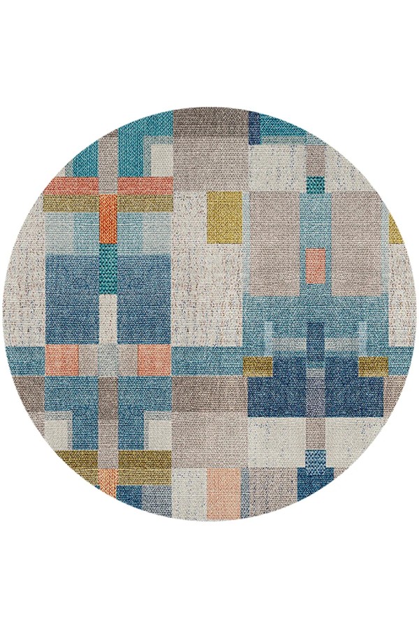 Anelia Patchwork Kadife Pamuk Tabanlı Yıkanabilen Kaymaz Antibakteriyel Yuvarlak Salon Halısı Anelia Patchwork Kadife Pamuk Tabanlı Yıkanabilen Kaymaz Antibakteriyel Yuvarlak Salon Halısı