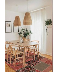 Feran Modern Kadife Patchwork Desenli Pamuk Tabanlı Yıkanabilen Kaymaz Antibakteriyel Salon Halısı