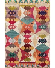 Rhodo Modern Desenli Kadife Pamuk Yıkanabilen Kaydırmaz Antibakteriyel Salon Halısı