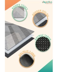 Betrice Modern Kadife Modern Pamuk Tabanlı Yıkanabilen Kaydırmaz Antibakteriyel Salon Halısı