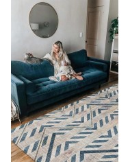 Anya Modern Kadife Modern Pamuk Tabanlı Yıkanabilen Kaydırmaz Antibakteriyel Salon Halısı