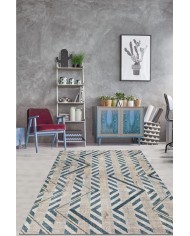 Anya Modern Kadife Modern Pamuk Tabanlı Yıkanabilen Kaydırmaz Antibakteriyel Salon Halısı