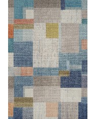 Anelia Patchwork Kadife Pamuk Tabanlı Yıkanabilen Kaymaz Antibakteriyel Salon Halısı