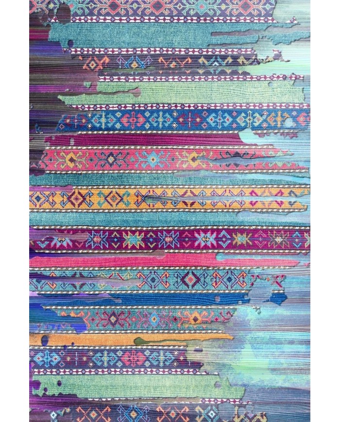 Brielle Modern Kadife Pamuk Tabanlı Yıkanabilen Kaydırmaz Antibakteriyel Salon Halısı