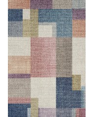 Anika Patchwork Kadife Pamuk Tabanlı Yıkanabilen Kaymaz Antibakteriyel Salon Halısı