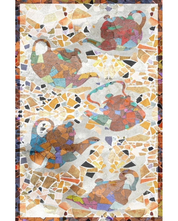 Omari Modern Kadife Pamuk Tabanlı Yıkanabilen Kaydırmaz Antibakteriyel Mutfak Halısı