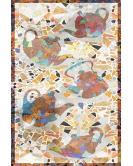 Omari Modern Kadife Pamuk Tabanlı Yıkanabilen Kaydırmaz Antibakteriyel Mutfak Halısı