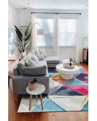 Dali Modern Kadife Pamuk Taban Kaymaz Yıkanabilen Antibakteriyel Salon Halısı