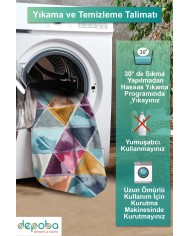 Dali Modern Kadife Pamuk Taban Kaymaz Yıkanabilen Antibakteriyel Salon Halısı