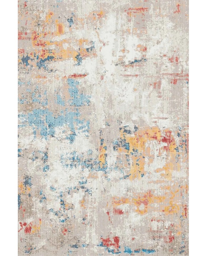 Laray Modern Kadife Desenli Pamuk Tabanlı Yıkanabilen Kaydırmaz Antibakteriyel Salon Halısı