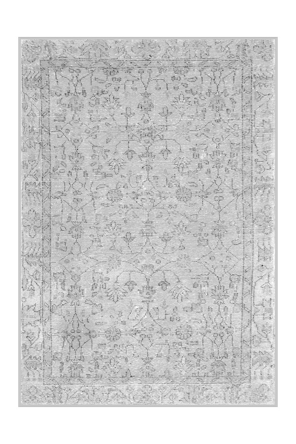 Ginato Smoke Vintage Pamuk Tabanlı Yıkanabilen Kaydırmaz Antibakteriyel Şönil Salon Halısı