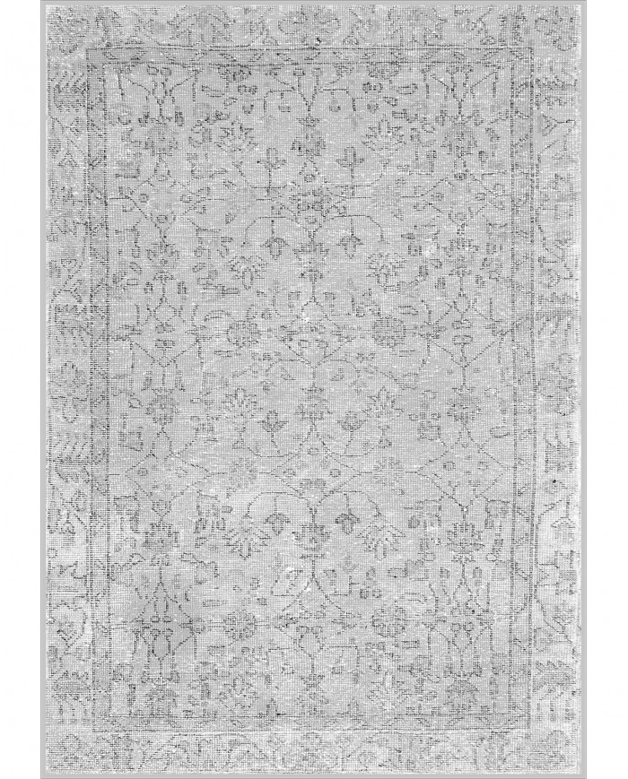 Ginato Smoke Vintage Pamuk Tabanlı Yıkanabilen Kaydırmaz Antibakteriyel Şönil Salon Halısı