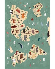 Mepa Kadife Antibakteriyel Yıkanabilir Kaymaz Pamuk Tabanlı Çocuk Halısı