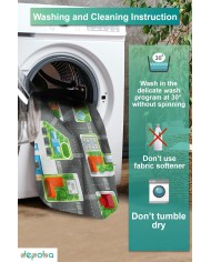 Loyem Kadife Antibakteriyel Yıkanabilir Kaymaz Pamuk Tabanlı Çocuk Halısı