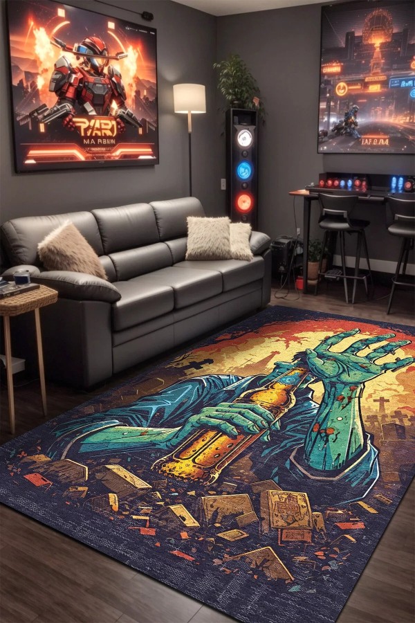 Atomy Şönil Gamer Halısı Pamuk Tabanlı Yıkanabilen, Kaydırmaz Genç Odası Oyuncu Gaming Halısı