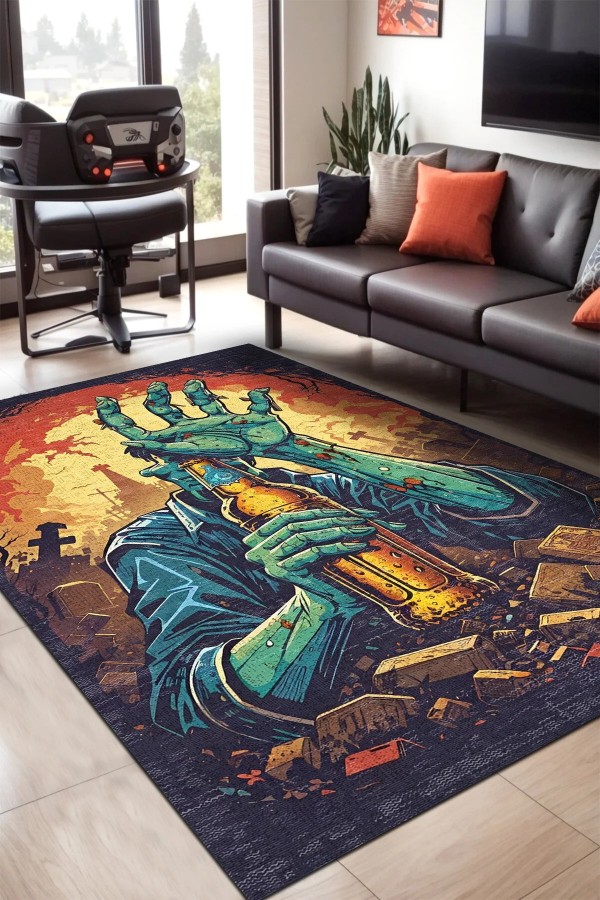 Atomy Şönil Gamer Halısı Pamuk Tabanlı Yıkanabilen, Kaydırmaz Genç Odası Oyuncu Gaming Halısı