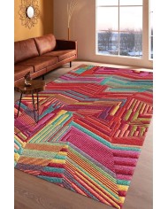 Aubrees Dekoratif Özel Tasarım Kadife Pamuk Taban Kaydırmaz Yıkanabilen Antibakteriyel Salon Halısı