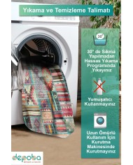 Brandi Kadife Modern Desenli Pamuk Taban Yıkanabilen Antibakteriyel Salon Halısı