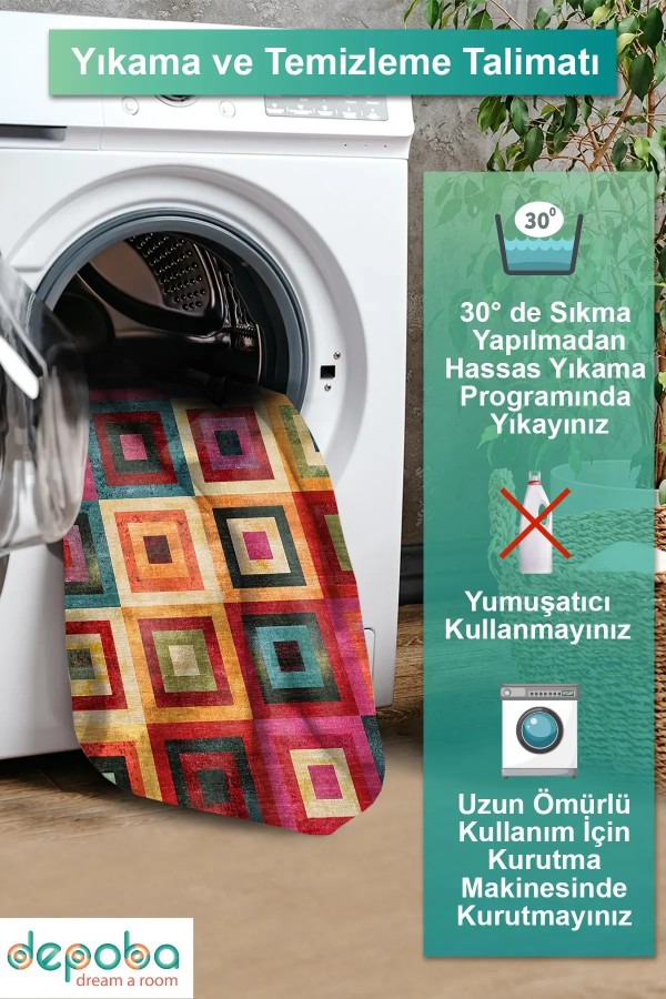 Amber Kadife Modern Desenli Pamuk Tabanlı Yıkanabilen Kaymaz Antibakteriyel Salon Halısı Amber Kadife Modern Desenli Pamuk Tabanlı Yıkanabilen Kaymaz Antibakteriyel Salon Halısı