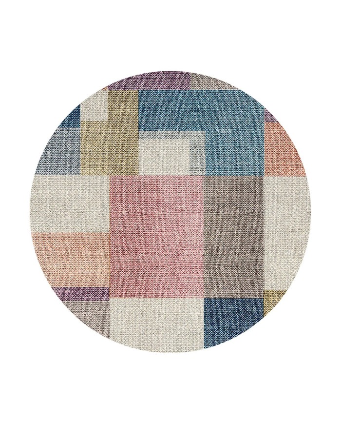 Anika Pamuk Tabanlı Yıkanabilen Kaydırmaz Antibakteriyel Kadife Yuvarlak Salon Halısı