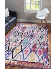 Cora Kadife Dekoratif Özel Tasarım Pamuk Taban Kaydırmaz Yıkanabilen Antibakteriyel Salon Halısı