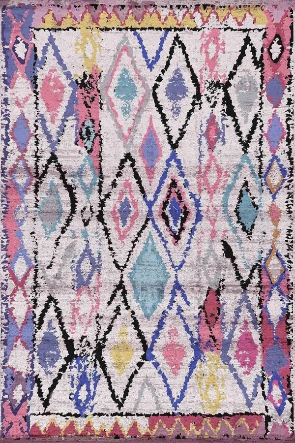 Cora Kadife Dekoratif Özel Tasarım Pamuk Taban Kaydırmaz Yıkanabilen Antibakteriyel Salon Halısı