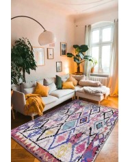 Cora Kadife Dekoratif Özel Tasarım Pamuk Taban Kaydırmaz Yıkanabilen Antibakteriyel Salon Halısı