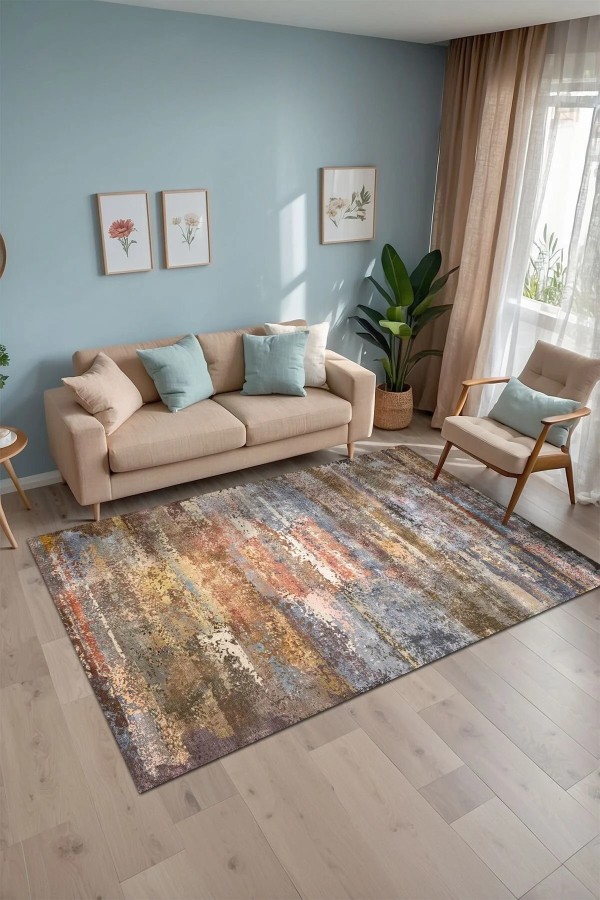 Lola Şönil Doğal Pamuk Tabanlı Salon Halısı Kaymaz Antibakteriyel Yıkanabilir Çevre Dostu