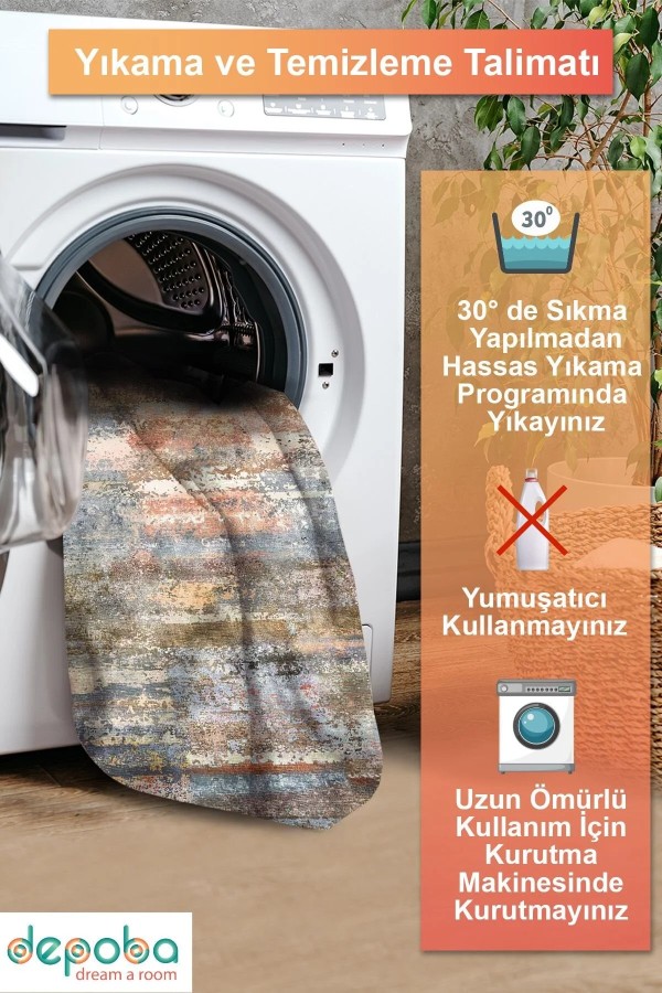 Lola Şönil Doğal Pamuk Tabanlı Salon Halısı Kaymaz Antibakteriyel Yıkanabilir Çevre Dostu