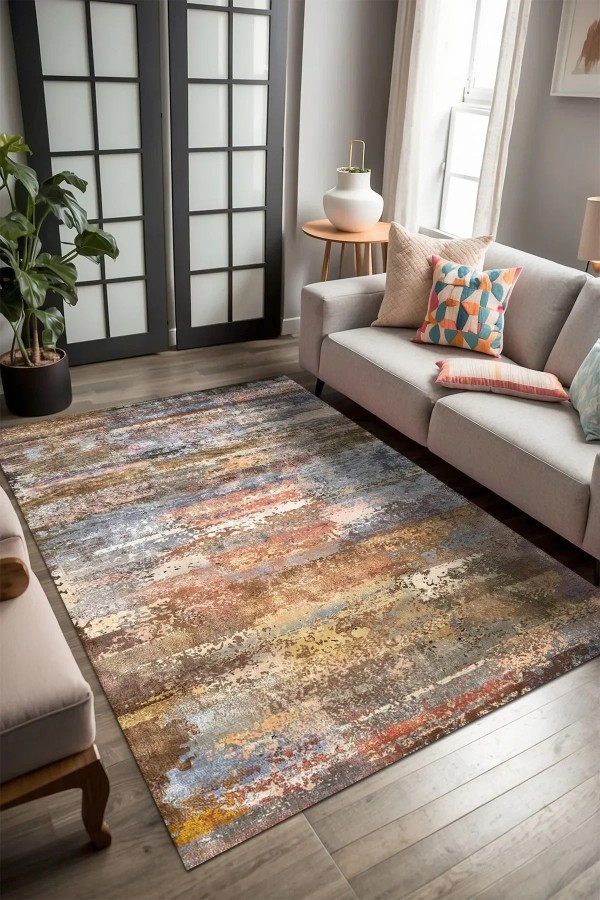 Lola Şönil Doğal Pamuk Tabanlı Salon Halısı Kaymaz Antibakteriyel Yıkanabilir Çevre Dostu