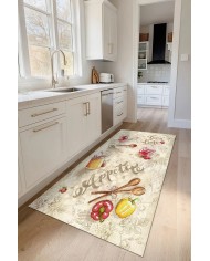 Rute Şönil Doğal Pamuk Tabanlı Mutfak Halısı Kaymaz Antibakteriyel Yıkanabilir Çevre Dostu