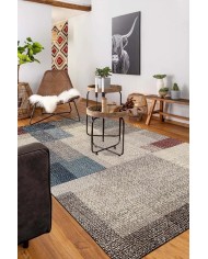 Apelia Kadife Desenli Pamuk Tabanlı Yıkanabilen Kaydırmaz Antibakteriyel Salon Halısı