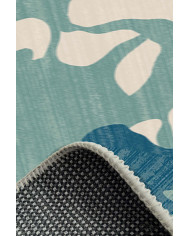 Lisa Modern Kadife Yıkanabilir Kaymaz Pamuk Tabanlı Antibakteriyel Salon Halısı