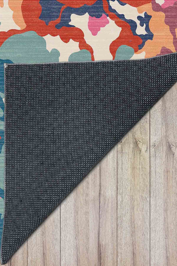 Lisa Modern Kadife Yıkanabilir Kaymaz Pamuk Tabanlı Antibakteriyel Salon Halısı