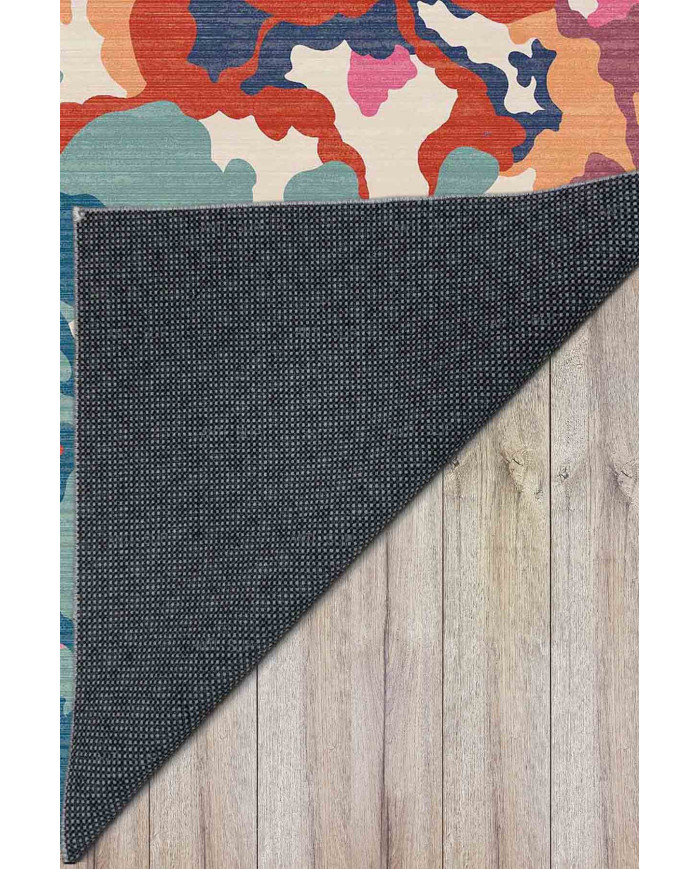 Lisa Modern Kadife Yıkanabilir Kaymaz Pamuk Tabanlı Antibakteriyel Salon Halısı