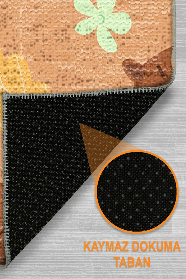 Kapibo Şönil Yıkanabilir Antibakteriyel Kaymaz Pamuk Tabanlı Çocuk Halısı