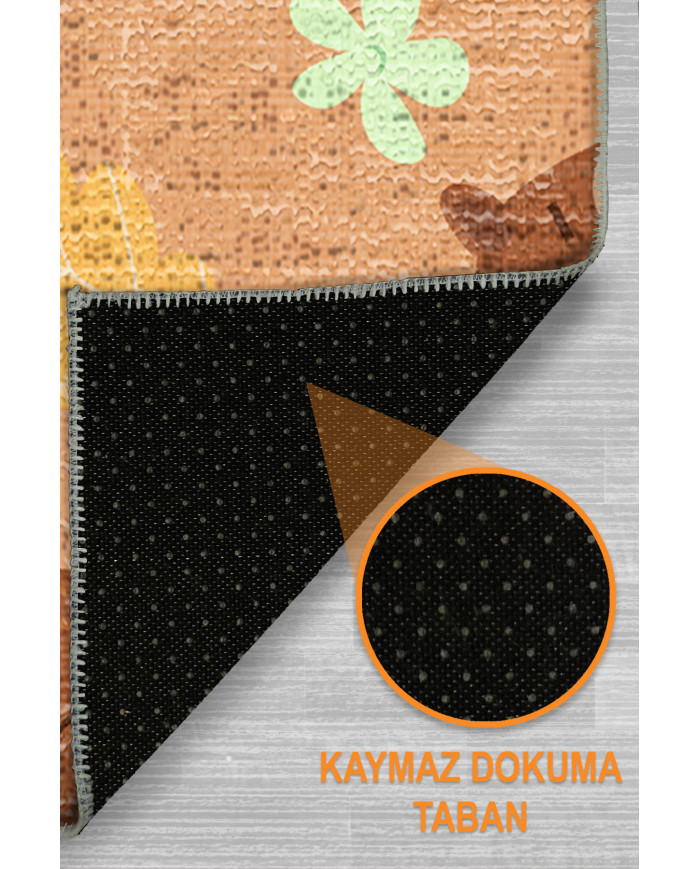 Kapibo Şönil Yıkanabilir Antibakteriyel Kaymaz Pamuk Tabanlı Çocuk Halısı