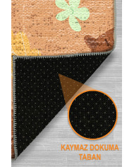 Kapibo Şönil Yıkanabilir Antibakteriyel Kaymaz Pamuk Tabanlı Çocuk Halısı