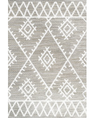 Abre İskandinav Desenli Şönil Pamuk Tabanlı Yıkanabilen Kaydırmaz Antibakteriyel Salon Halısı